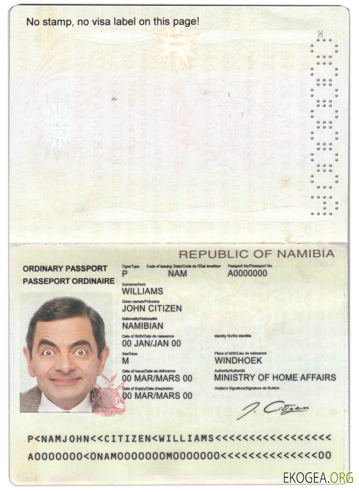 Passeport Namibie